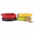 High Quality Braided Pet Dog Cat Puppy Genuine Real Leather Collar Neck Buckle 