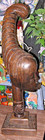 Vintage Large Hand Carved Solid Wood Black African Tribal Art Statue 18 Pounds