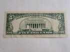  5 Bill U s  Note Printing Error Ink Transfer Rare