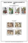 1985 And 1986 Great Britain Stamps On Album Pages - Mint And Used