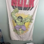 Vintage 1980 Marvel The Incredible Hulk Beach Towel 50 x28  Printed In Usa Faded
