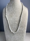 Rare Vintage Native American Indian Navajo White Unique Trade Bead Necklace Nr