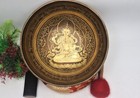 Exquisite 10-inch Handcrafted Vajrasatwa Singing Bowl Set-divine Harmony   Bliss