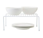 Kitchen Cabinet Shelf Storage Organizer Rack  Set Of 2 - White  Steel Wire Ra   