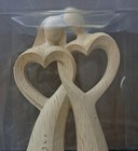 Wedding Cake Topper Bride   Groom Hearts New
