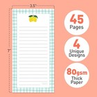 Magnetic Refrigerator Memo Pads 4 Pack Sticky Note Sheets For Fridge Freezer