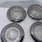 Set Of 4 Vintage Mid Century  Rim Glass 4    Drink Coasters