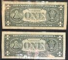 2013 B Series  1 Star Note Duplicates          Partial Star Over Ink Error-both         