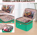 Double Layer Travel Makeup Bag Women  Large Cosmetic Case  Organizer For Travel-