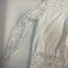 Womens Lace Long Sleeve Blouse Ladies High Neck Casual Loose Tunic Tops