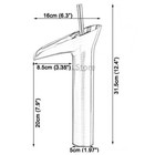 Tall Vessel Sink Faucet Waterfall Spout Single Handle Antique Lavatory Mixer Tap