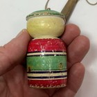 Antique Balero Bilboquet Wooden Barrel   Stick Catch Toy W  Hand Carved Details