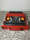 Olivetti Valentine Typewriter Red With Case Rare Used
