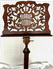 Vintage Carved Walnut Wooden Music Stand Adjustable Holds Sheet Music Book Bible