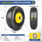 2pk 4 10 3 50-4 Explorer Series Rubber Tire   Wheel For Hand Truck Trolley Wagon