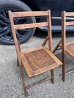 Vtg Wooden Folding Fold Up Chairs Lot Wedding Party Church Antique Wood Chair