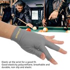 Yitre Pool Gloves  3 Fingers Durable Universal Billiards Gloves One Size