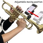 Adjustable Trumpet Phone Music Lyre  Marching Band Adjustable Brass Clip Phone 