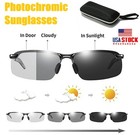 Polarized Photochromic Sunglasses Summer Driving Transition Lens Glasses Men