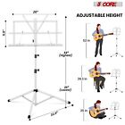 5 Core Music Stand Adjustable Book Stands Foldable Portable Sheet Holder