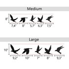 Black Birds Metal Wall Decor 5-piece Silhouette Art Set Home Bedroom Office