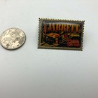 Vtg Dale Jarrett Nascar Postage Stamp Style Lapel Pin Q5 