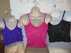  Camisole Dance Top Glitter Slinky 6 Colors Flag Drill Cheer Equestrian Lined