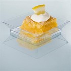 10 Pcs Plastic Square Clear 3 5  Plates Disposable Party Wedding Tableware Sale