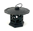 Japanese Vintage Hanging Lantern Tsuridoro Iron Zen Garden Temple Ornament