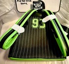 Disney Oogie Boogie Mini Backpack Pinstripe Green black  93  Patch
