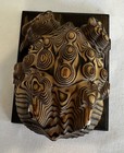 Vintage Japanese Hand Carved Cryptomeria Frog Sugi Cedar Wood Toad