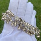Vintage Silver Cha Cha Ball Bracelet W  Sterling Safety Chain