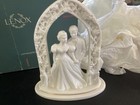 Lenox White Porcelain Bride - Groom - Under Arch Cake Topper Figurine