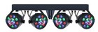 Complete Professional 4-par Stage Leds Lights Dj Band Dmx System   Stand Mu-l31g