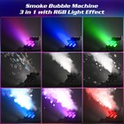 3 In 1 Smoke Fog Bubble Machine Led Stage Dj Light Fogger Dmx512 Remote Control