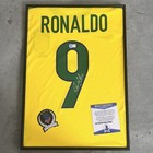 Ronaldo Nazario Metal Framed Hand Signed 1998 Brazil  Jersey With Coa