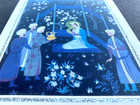 one  Eyvind Earle Christmas Card Large Mcm Madonna Virgin Mary Jesus Nativity 1