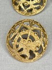 Antique Victorian Metal Buttons - Set Of 6 - 1 Inch 