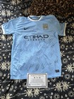 Manchester City Signed Soccer Jersey - Original Team Squad Autograph