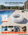 Vevor Suction Hose 2  X 25 Ft Heavy Duty Pvc Suction Water Pump Hose Assembly