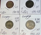 Hungary 1894 - 1989 One 1 To 50 Filler Fine - Bu - Proof Condition 25 Coin Lot
