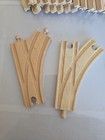 50 Piece Lot Wooden Wood Train Car Track  Mixed Shapes  Brio Compatible  a 