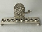 Judaica Miniature Hanukkah Menorah Handmade Solid 92 Grams Silver 800