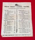 Original Lionel 1946 Dealer Advance Catalog With Issue   1946 Catalog Price List