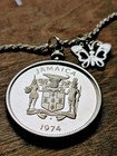 1974 Jamaican  Hummingbird 925 Butterfly      Pendant W 24   Sterling Silver Chain
