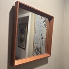 1960s Mid Century Danish Modern Jansen Spejle Square Teak Deep Frame Mirror