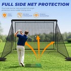 Golf Hitting Net 10x7ft 7x7ft Heavy Duty W  Side   Back Net Portable Carry Bag