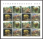 Tyrannosaurus Rex Full Sealed Pad Of 100 Sheets  1600 Stamps  Scott 5413a