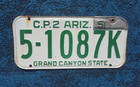 1950 1951 Arizona Truck License Plate With Tab - Original Paint