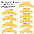 10 Pairs Amass Yellow Xt90h Connector Male Female W  Protective Cover Rc Battery